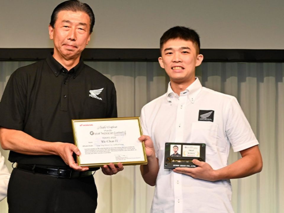 Wu Chun-Yi, um dos vencedores do Honda Global Motorcycle Technician Contest 2023